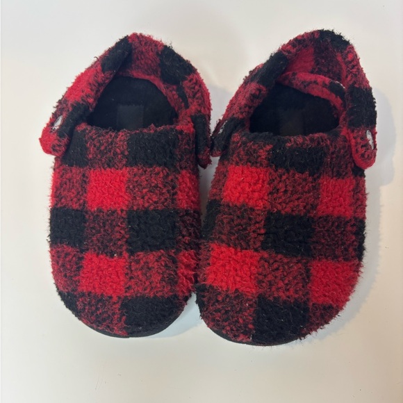 Children’s Kids Croc Slippers plaid Size 1j - Picture 3 of 5